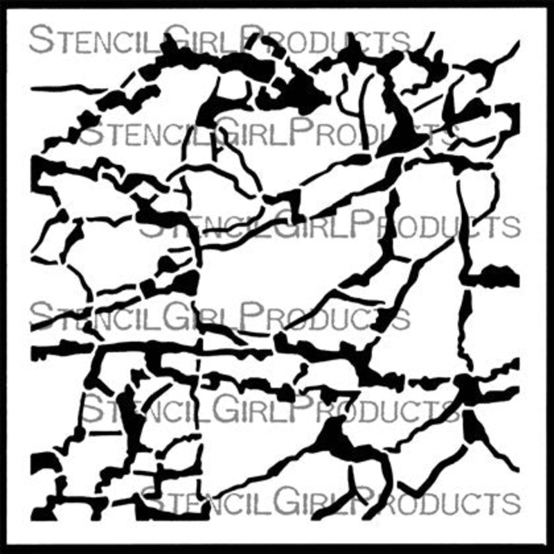 StencilGirl Products Sidewalk of Puerto Rico #1 Reverse 6 x 6
