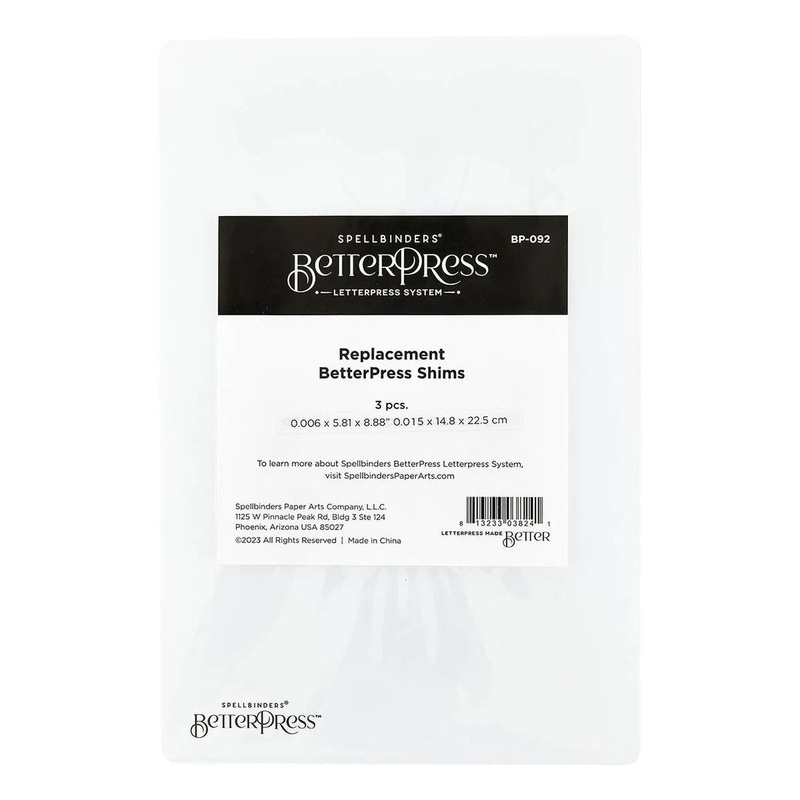 BetterPress Replacement Shims Pack of 3 by Spellbinders