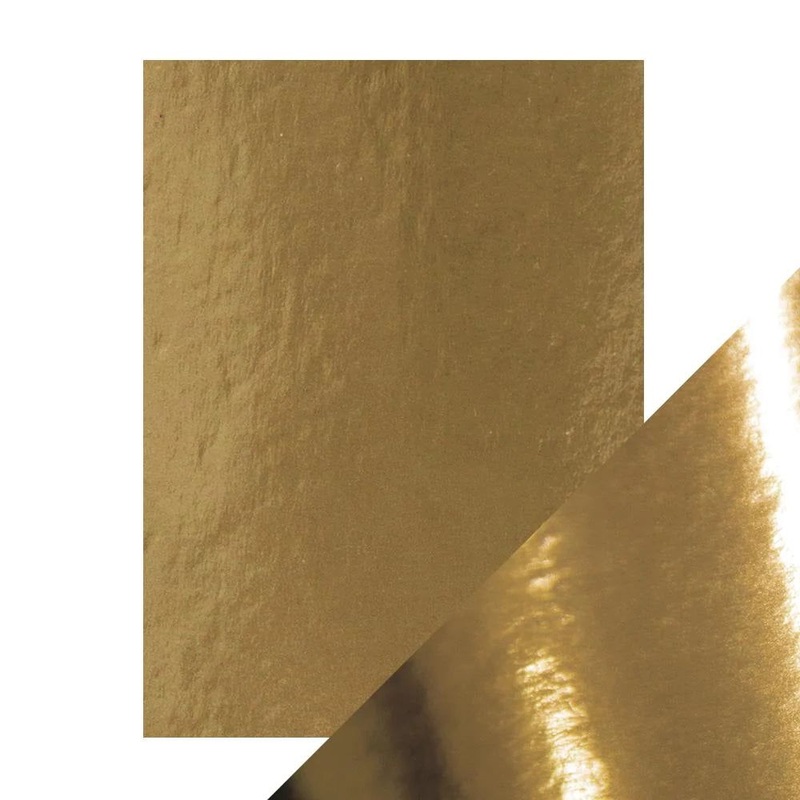 Craft Perfect High Gloss Mirror Card – 8.5×11 5/pkg – Harvest Gold