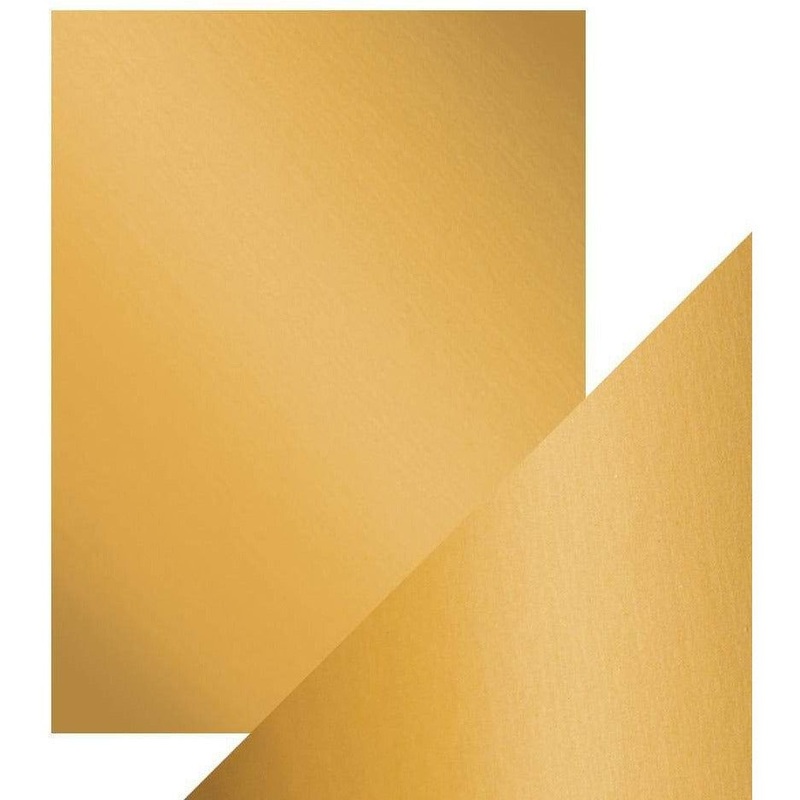 Craft Perfect Satin Mirror Card – 8.5×11 5/pkg Honey Gold