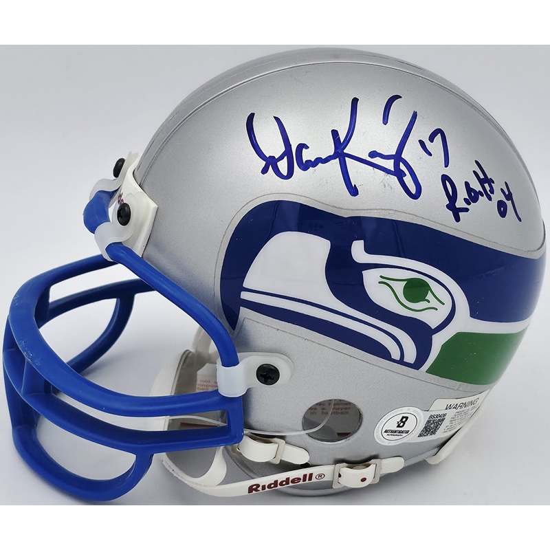 Dave Krieg Autographed Seahawks Throwback Mini Helmet ROH 04 Beckett BS30439