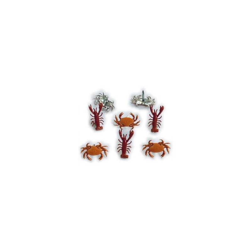 Eyelet Outlet Shape Brads 12/Pkg Crab & Lobster
