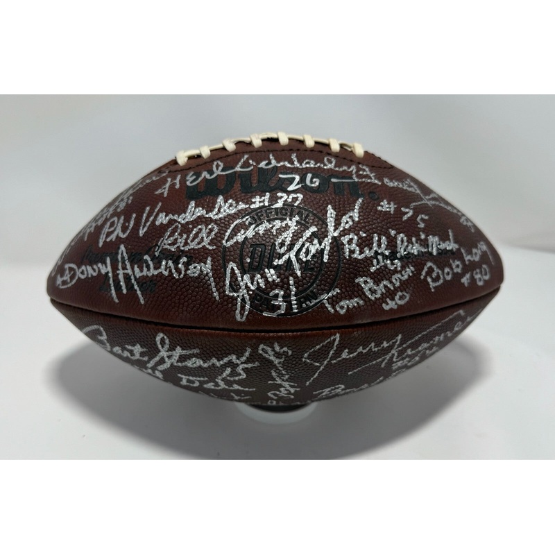 Packers Multi Signed SUPER BOWL I & II Authentic Duke Football – 32 Signatures