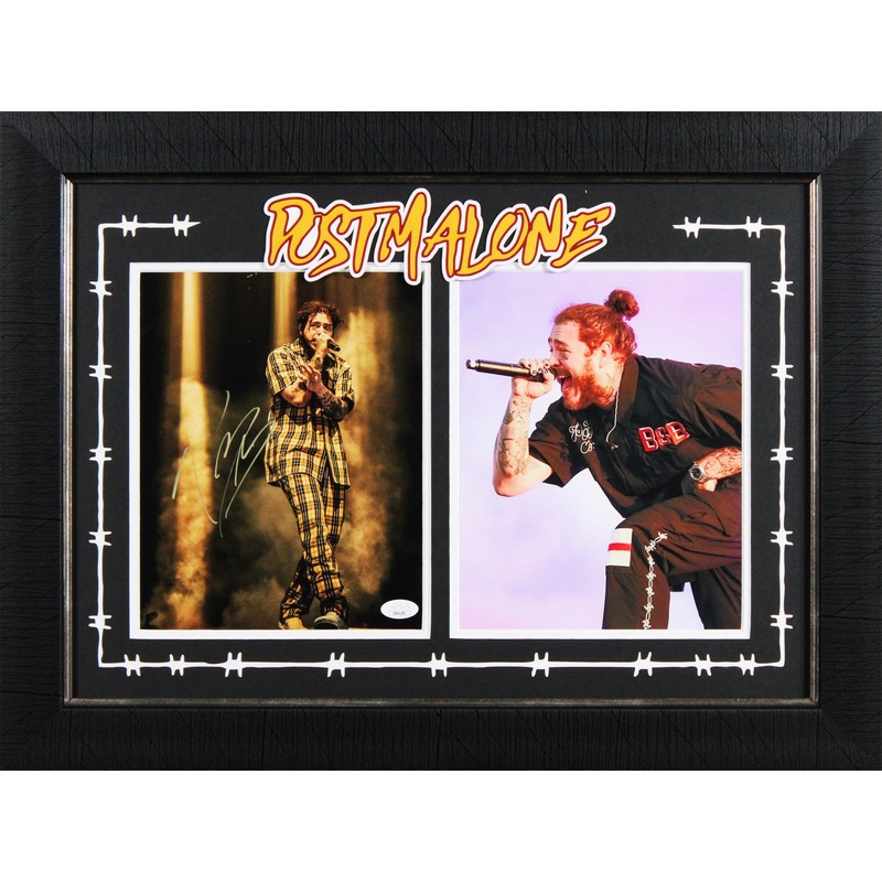 Post Malone Authentic Signed 8×10 Framed Photo Autographed JSA #CB46186