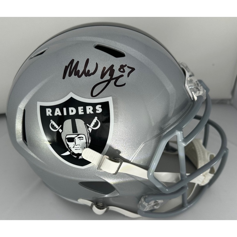 Raiders Tight End MICHAEL MAYER Signed Full Size Speed Replica Helmet AUTO – BAS