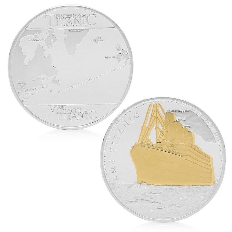 Titan Route Commemorative Coin Titanic Coins Titanic Sailing Route Patterns