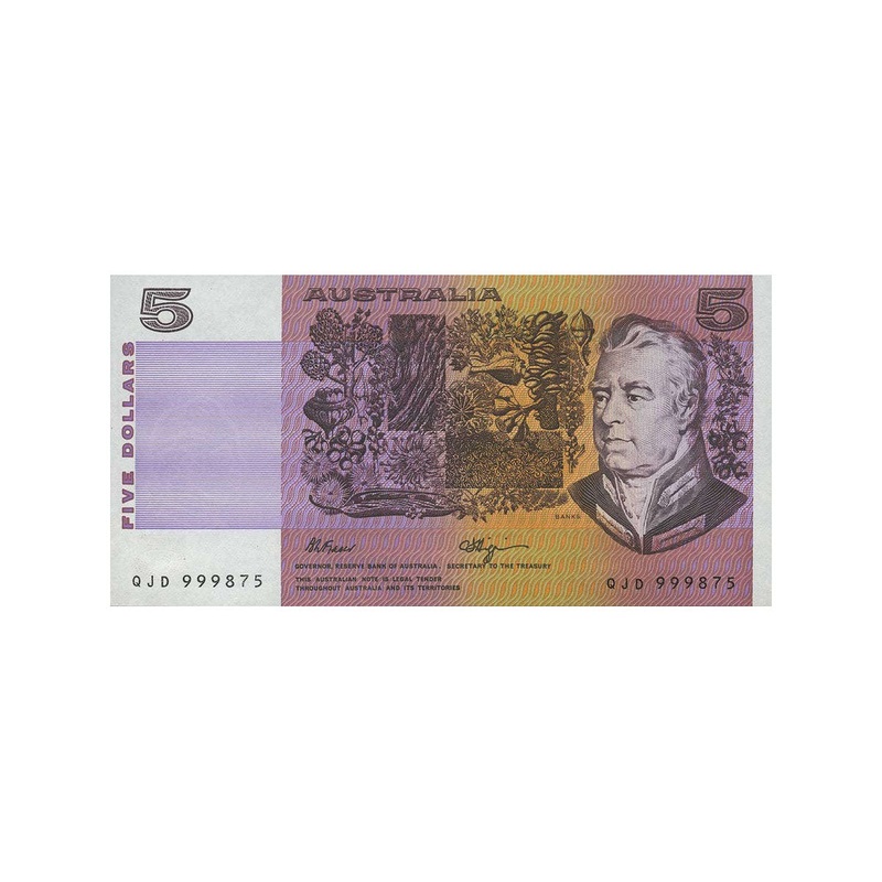 1990 $5 R212 Fraser/Higgins Uncirculated