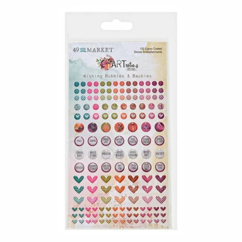 49 and Market – ARToptions Spice Collection – Epoxy Stickers – Wishing Bubbles and Baubles