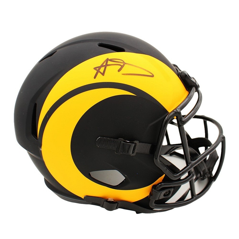 Aaron Donald Signed Los Angeles Rams Speed Full Size Eclipse NFL Helmet