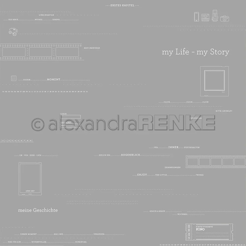 Alexandra Renke 12×12 Design Paper TypoArt My Story 200g – 1 pc
