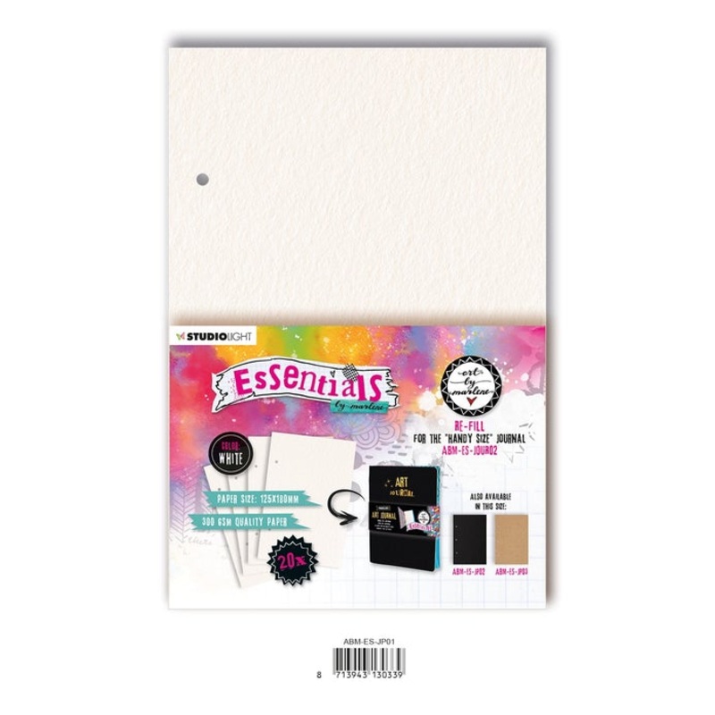Art By Marlene Journal Pages For ABM-ES-JOUR02 White Essentials 125x180x8mm 20 SH nr.01