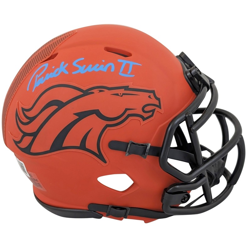 Broncos Patrick Surtain II Authentic Signed Rave Speed Mini Helmet BAS Witnessed