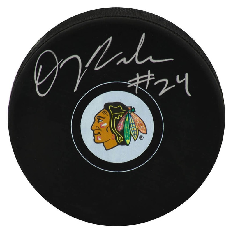 Doug Wilson Signed Chicago Blackhawks Logo Hockey Puck – (SCHWARTZ SPORTS COA)