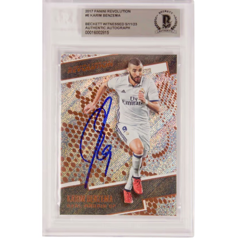 Karim Benzema Signed 2017 Panini Revolution #6 – BGS Authentic