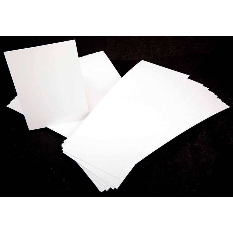 Maker Forte 110lbs Cover Cardstock 4.25X11 20/Pkg Ultra White -Top Fold Card Bases