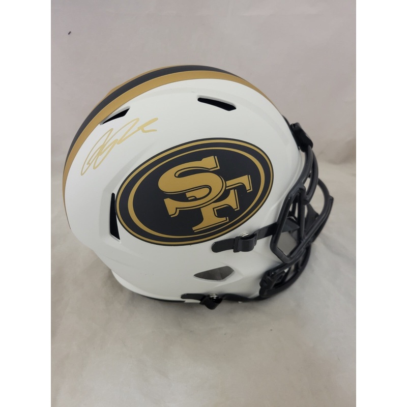 RICKY PEARSALL SIGNED SAN FRANCISCO 49ERS LUNAR ECLIPSE SPEED REP HELMET BAS