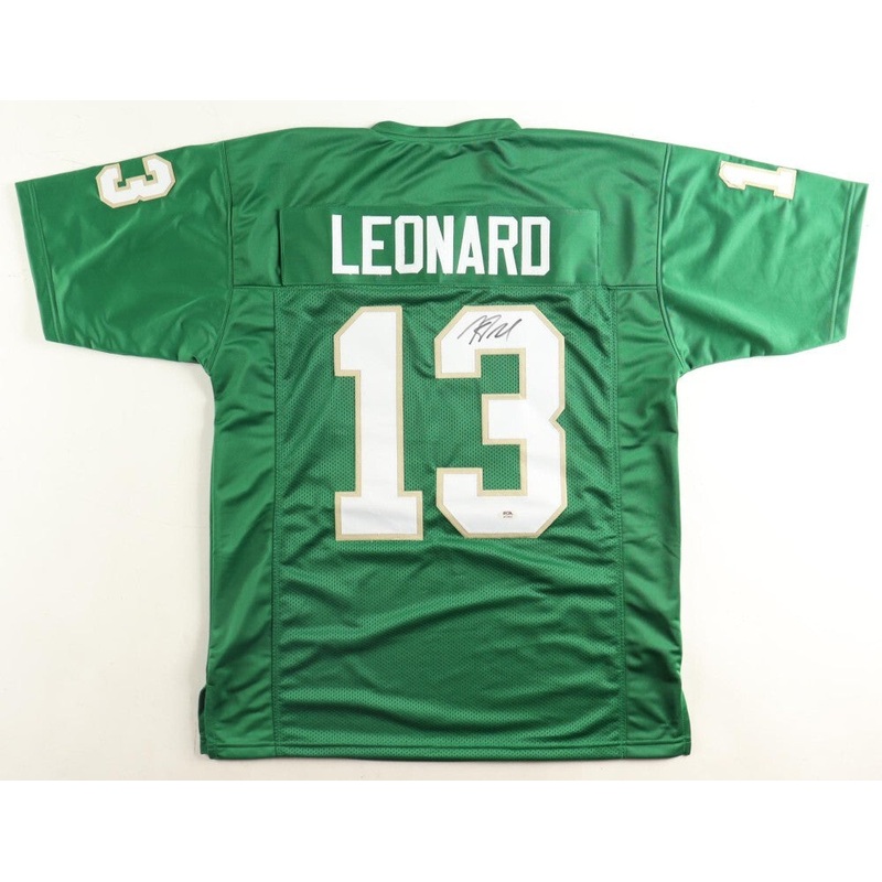 Riley Leonard Signed Notre Dame Fighting Irish Jersey (PSA) 2025 NCAA Champ Game