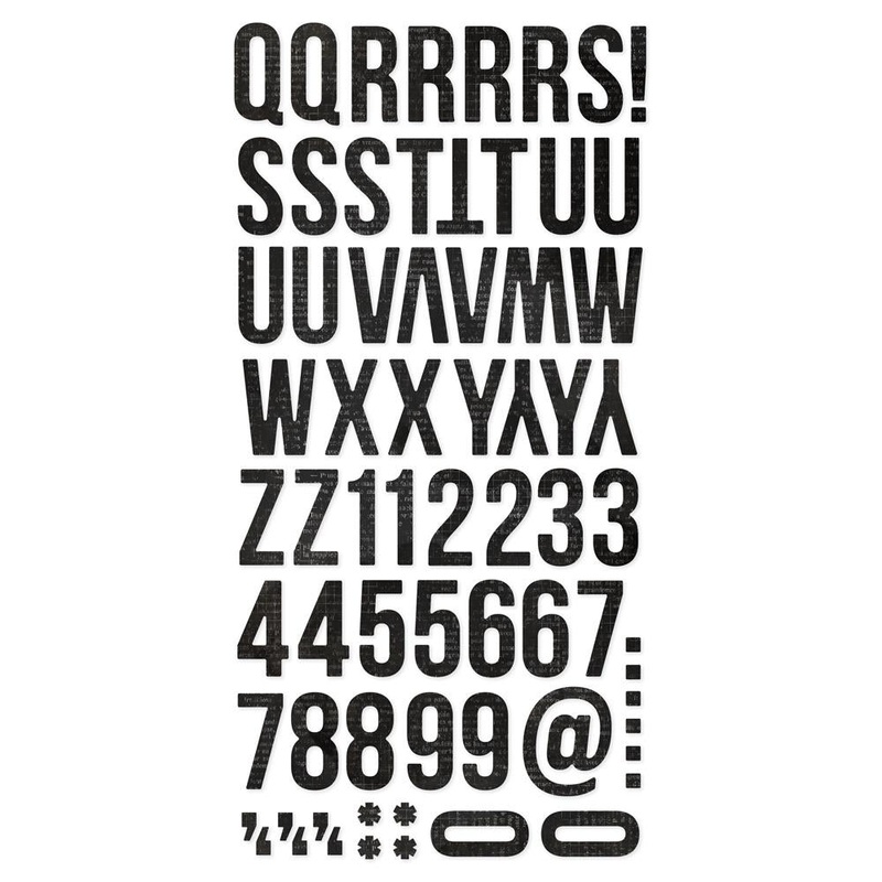 Simple Stories Simple Vintage Essentials Foam Alphas Stickers 129/Pkg Vintage Black