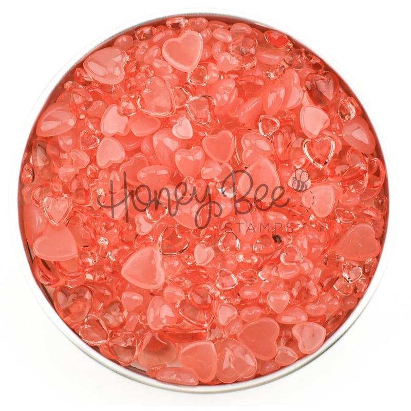 Sugared Peach – Acrylic Hearts Mix