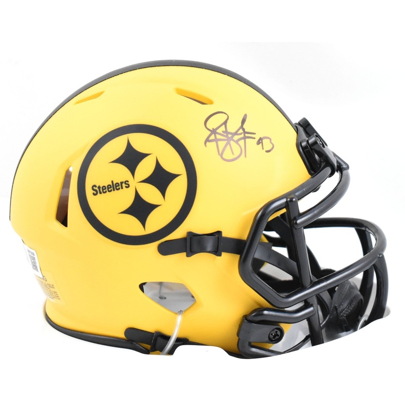 Troy Polamalu Autographed Steelers Rave Speed Mini Helmet – Beckett W Hologram