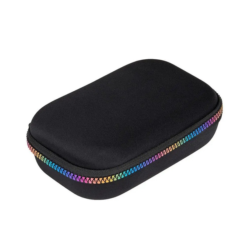 ZIPIT Black with Rainbow Zipper Storage Box