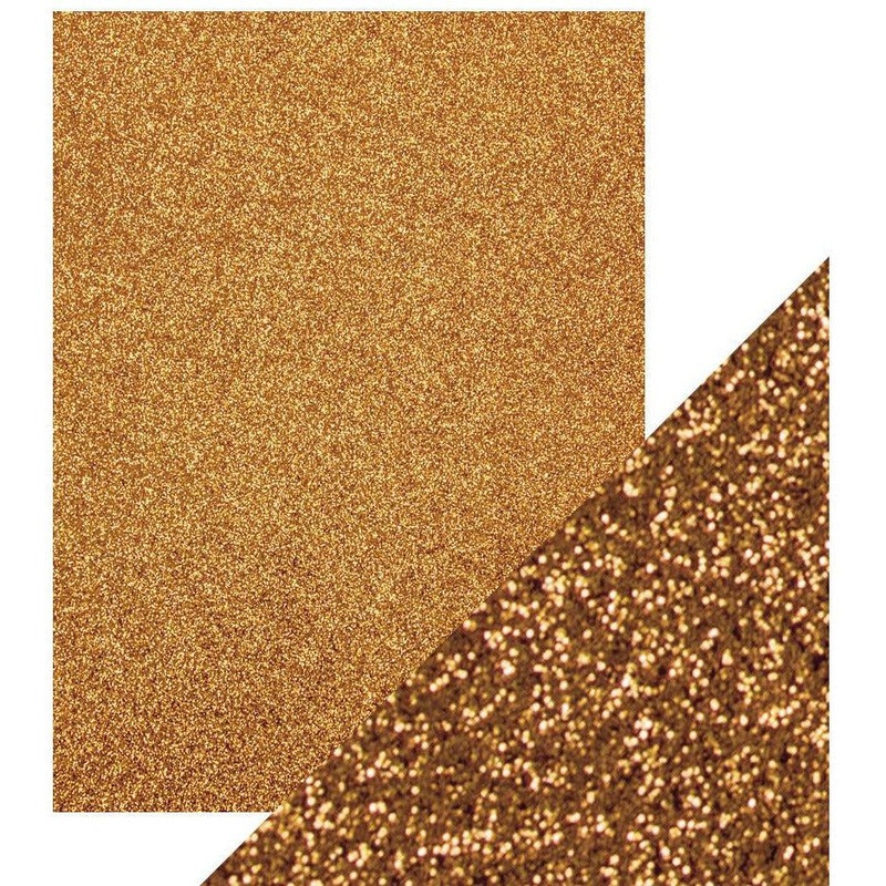 Craft Perfect Glitter Card 8.5×11 – 5/Pkg – Welsh Gold