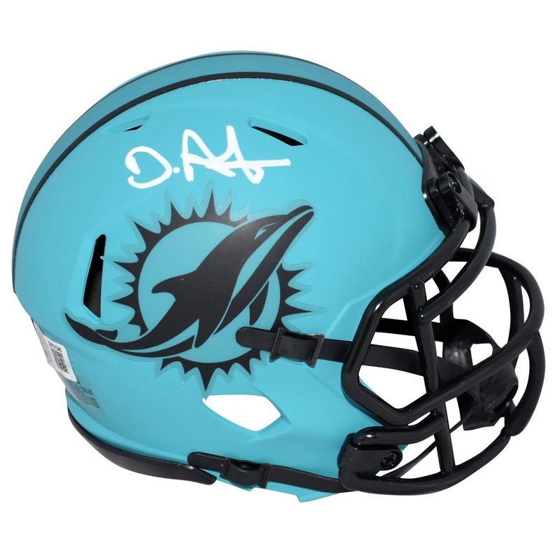 DE’VON DEVON ACHANE SIGNED MIAMI DOLPHINS RAVE SPEED MINI HELMET BECKETT