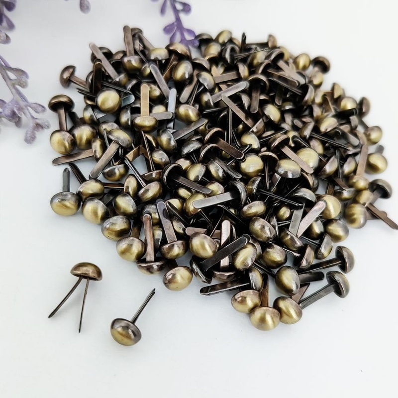 Dress My Craft Mini Brads 6mm 50/Pkg Antique Bronze
