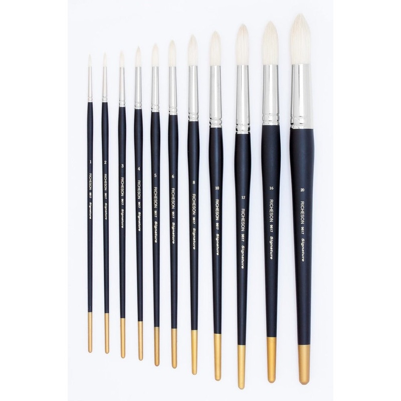 Jack Richeson & Co. Pure Bristle Professional Signature Brush, Round 08