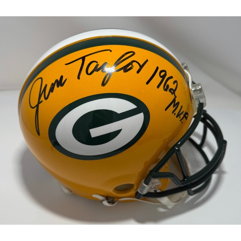 Packers JIM TAYLOR Signed Full Size Authentic Pro Line Helmet AUTO w/ MVP – JSA