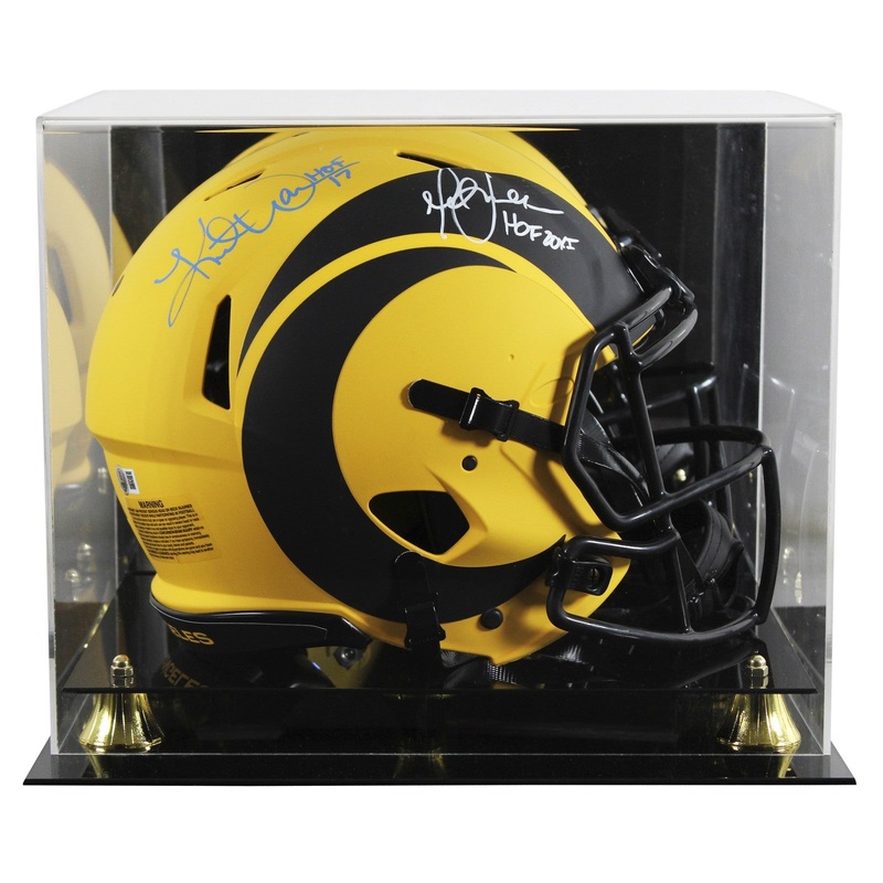 Rams (2) Faulk & Warner HOF Signed Rave F/S Speed Proline Helmet W/ Case BAS W