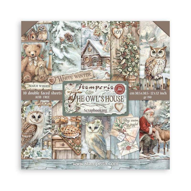 Stamperia 12X12 Paper Pad, The Owl’s House
