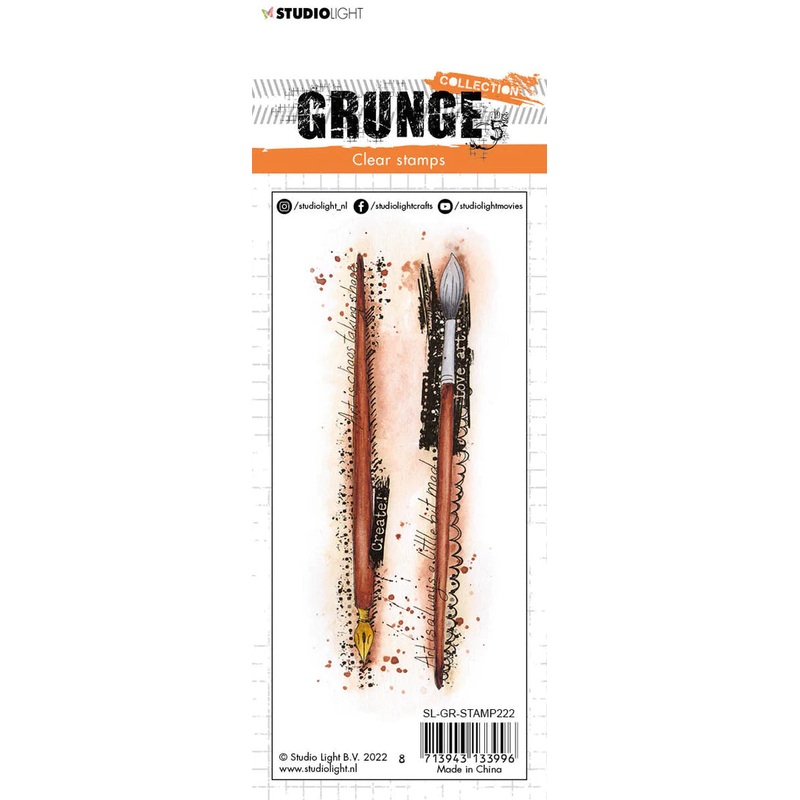 Studio Light Clear Stamp Grunge Brushes Grunge Collection 148×52,2x3mm 2 PC nr.222