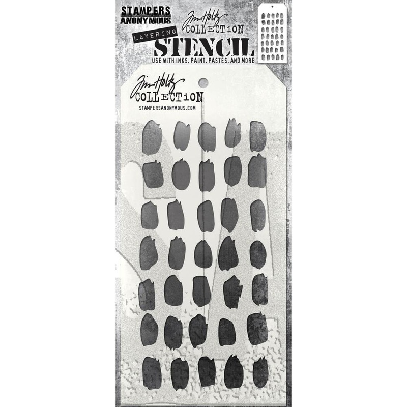 Tim Holtz Layered Stencil 4.125X8.5 Brush Mark