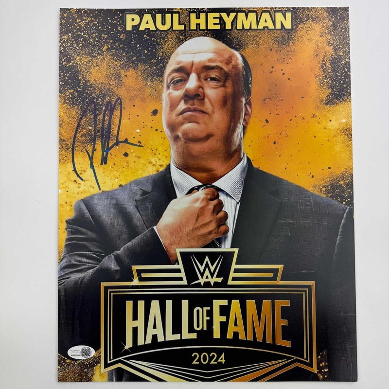 Autographed/Signed Paul Heyman 11×14 WWE Hall of Fame Wrestling Photo JSA COA