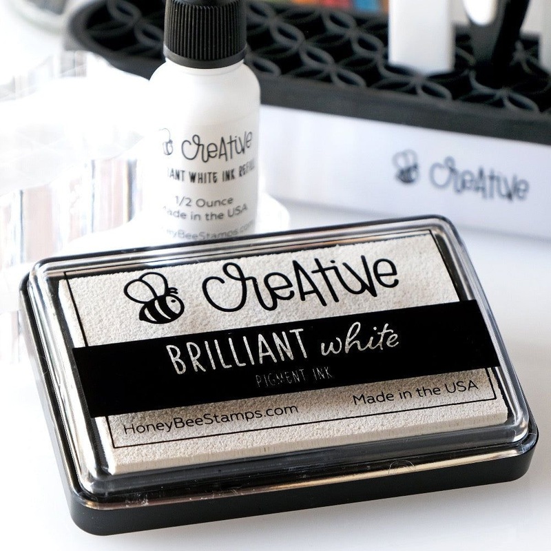 Bee Creative Ink Pad – Brilliant White Pigment Ink