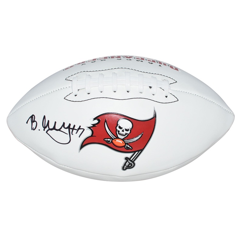 BUCKY IRVING AUTOGRAPHED TAMPA BAY BUCCANEERS WHITE LOGO FOOTBALL BECKETT
