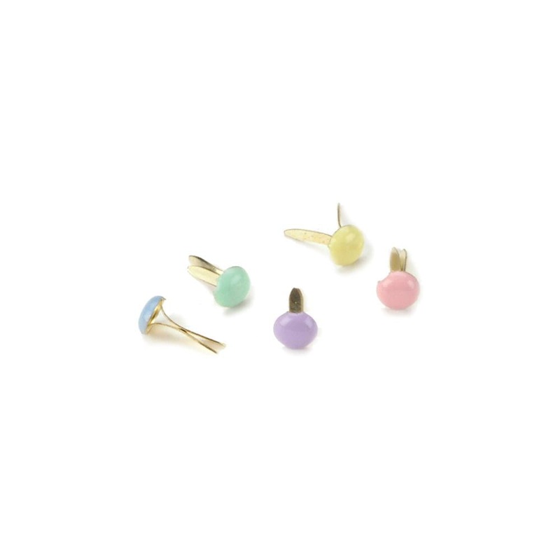 Creative Impressions Mini Metal Paper Fasteners 3mm 100/Pkg Round – Pastel