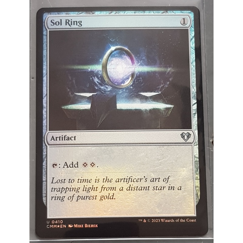 Magic the Gathering Commander Masters Sol Ring #410 Foil Trading Card