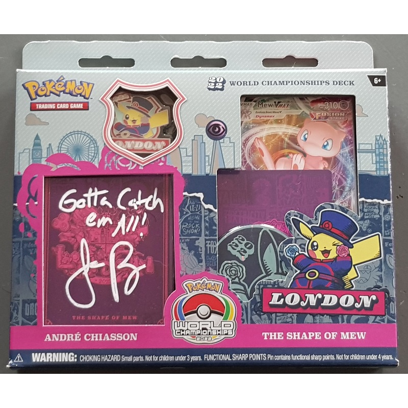 Pokemon 2022 World Championships London – Andre Chiasson The Shape of Mew Deck (Signed by Jason Paige)