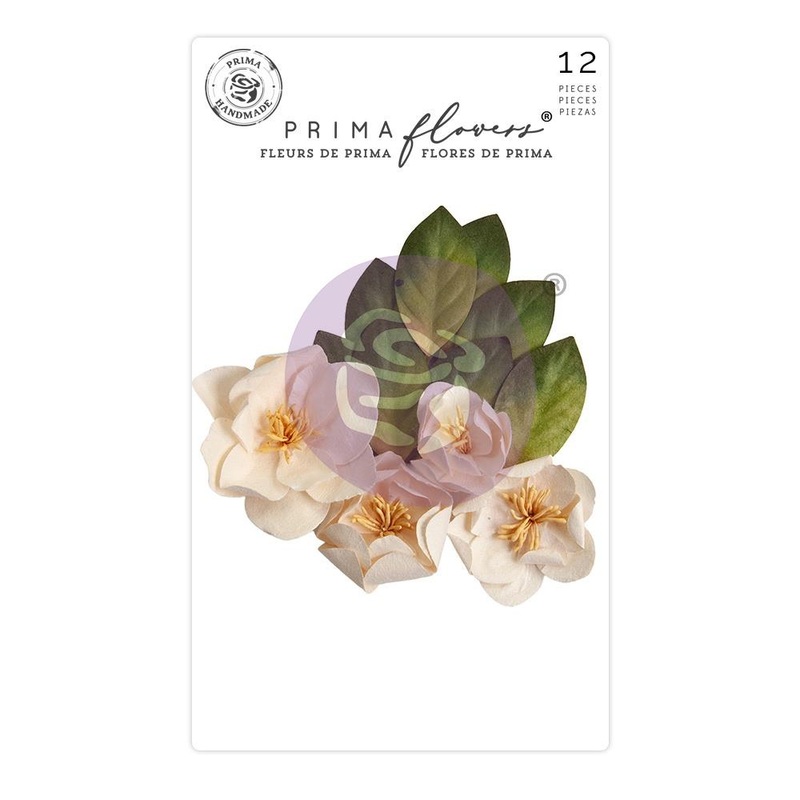 Prima Marketing Mulberry Paper Flowers – Peaceful Magnolia/Magnolia Rouge