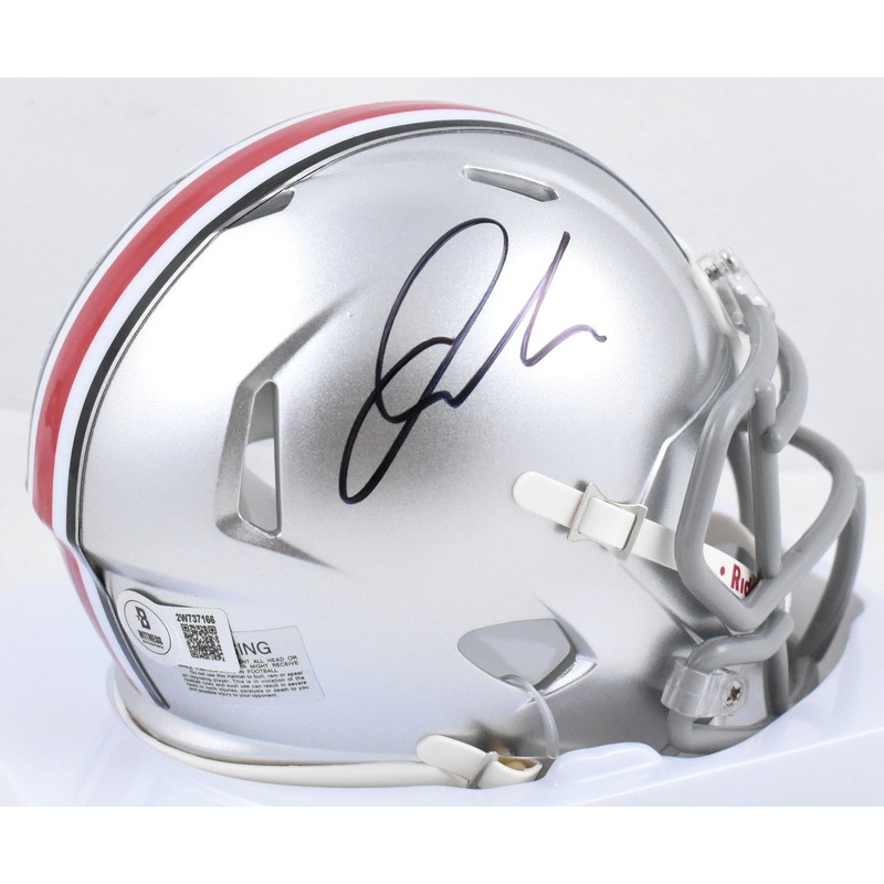 Quinshon Judkins Signed Ohio State Buckeyes Speed Mini Helmet – Beckett W Holo