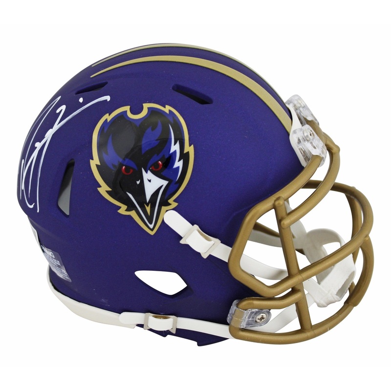 Ravens Ray Lewis Authentic Signed 2024 On-Field Alt Speed Mini Helmet BAS Wit