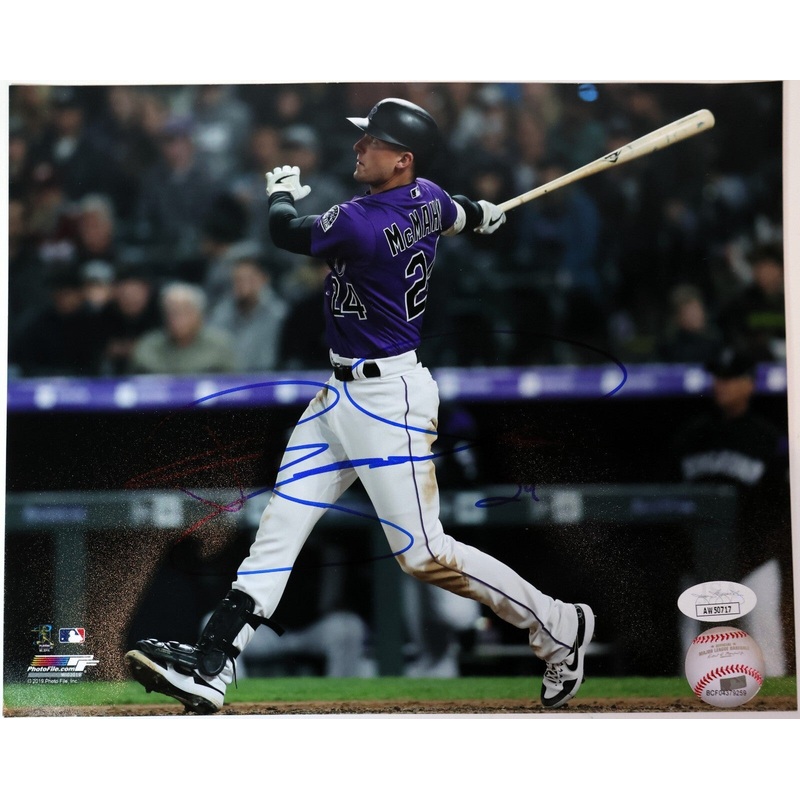 Ryan McMahon Autographed CO Rockies 8×10 Photo JSA COA