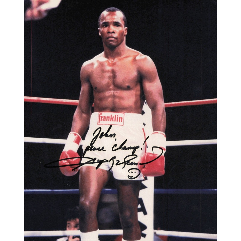 Sugar Ray Leonard Autographed Signed 8×10 Photo John SKU #247266