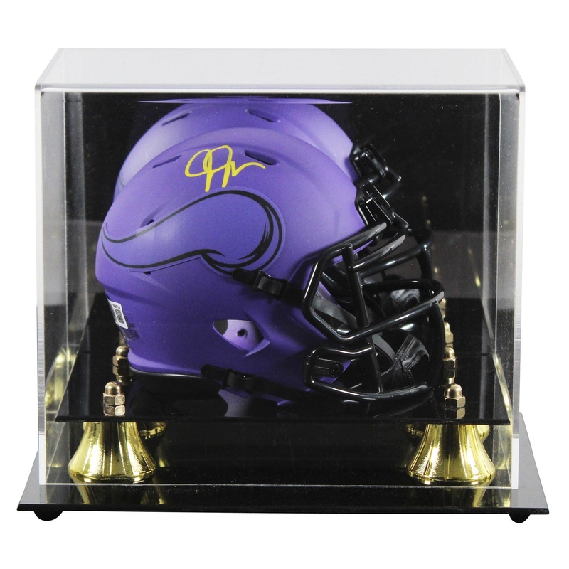 Vikings Justin Jefferson Signed Rave Speed Mini Helmet W/ Case BAS Witnessed
