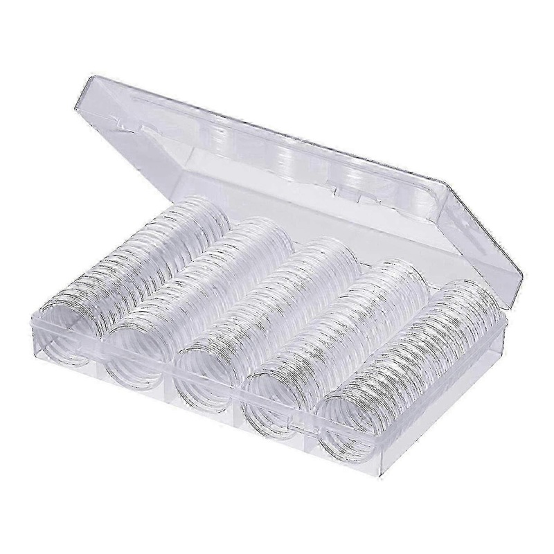 30mm Plastic Coin Capsule Storage Box for Collectible Coins with Organizer hwy