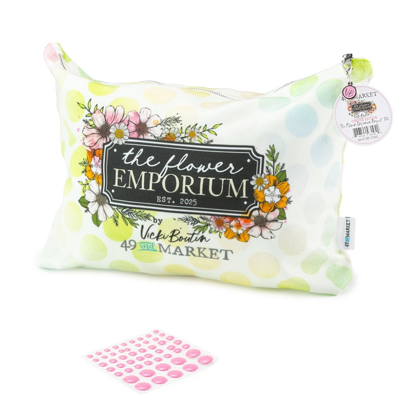 49 and Market The Flower Emporium Limited Edition Zippered Project Tote Bag