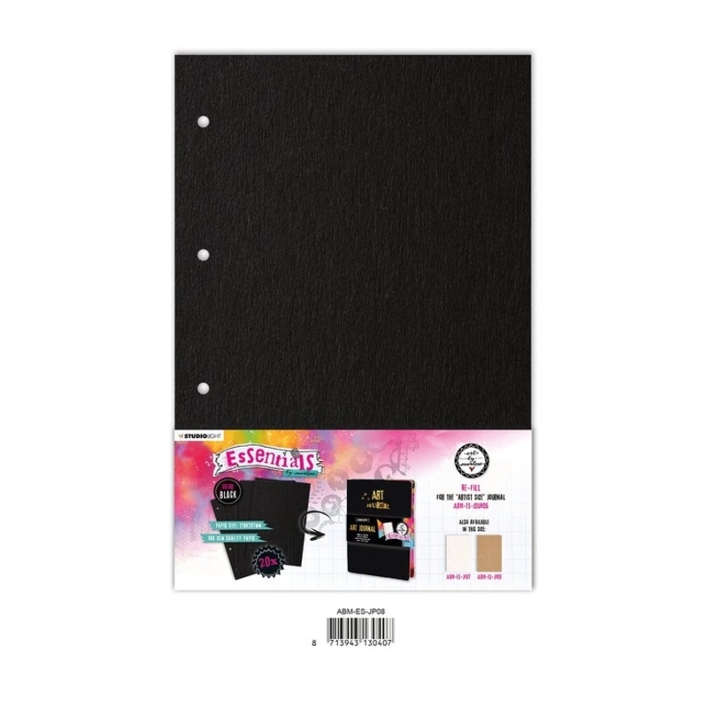 Art By Marlene Journal Pages For ABM-ES-JOUR05 Black Essentials 210x297x8mm 20 SH nr.08
