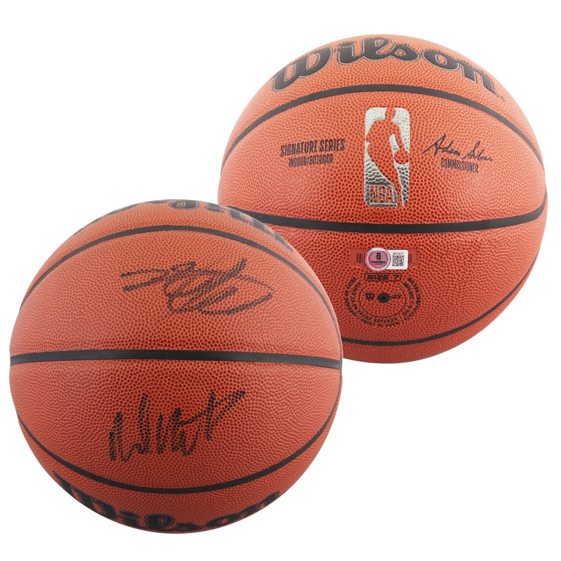 De’Aaron Fox & Malik Monk Authentic Signed Spalding Basketball BAS #BP33077
